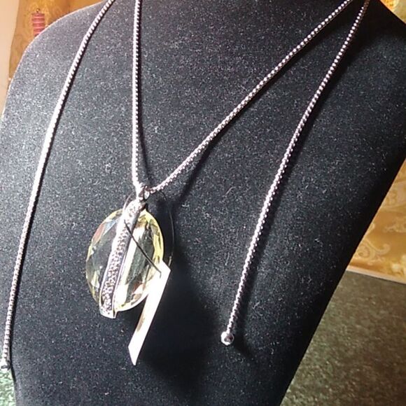 NWT Faucet Clear LG Crystal Silver Tone Metal Convertible Length Grandmacore - Picture 2 of 8